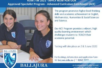 Advanced Curriculum Enrichment (ACE) Program 2021