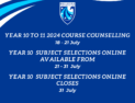 Year 10 to Year 11 2024 Course Counselling Timeline